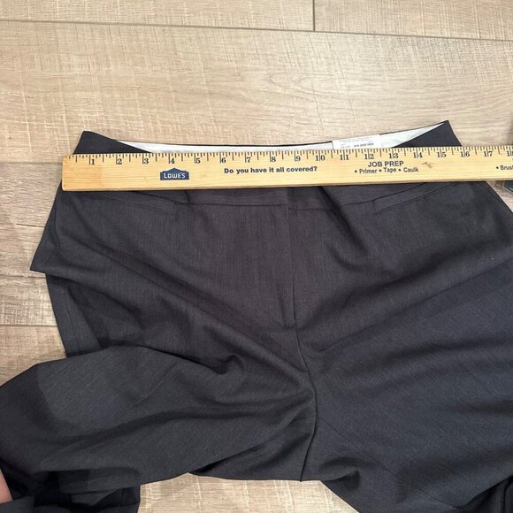 LIZ CLAIBORNE WOMENS AUDRA 10 LONG PANTS CHARCOAL HEATHER STRAIGHT LEG - Picture 5 of 12